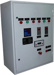 Комплект автоматики котла Е-2.5-0.9 ГМ, предназначен для автоматизации парового котла Е-2.5-0.9 ГМ - топливо: газ-мазут.  Автоматика обеспечивает защиту котла, отсечку топлива при исчезновении напряжения питания и при отклонении технологических параметров от нормы, а также автоматический розжиг и регулирование. Комплект автоматики котла Е-2.5-0.9ГМ. Комплектация: Щит управления, МЭО, ЗЗУ, колонка уровнемерная, датчики.